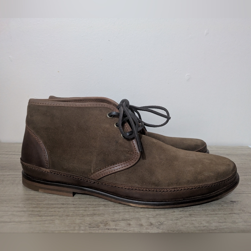 gravitypope Men's Brown Suede Lace-Up Shoes Chukka Boots Desert Size 41 US 8M